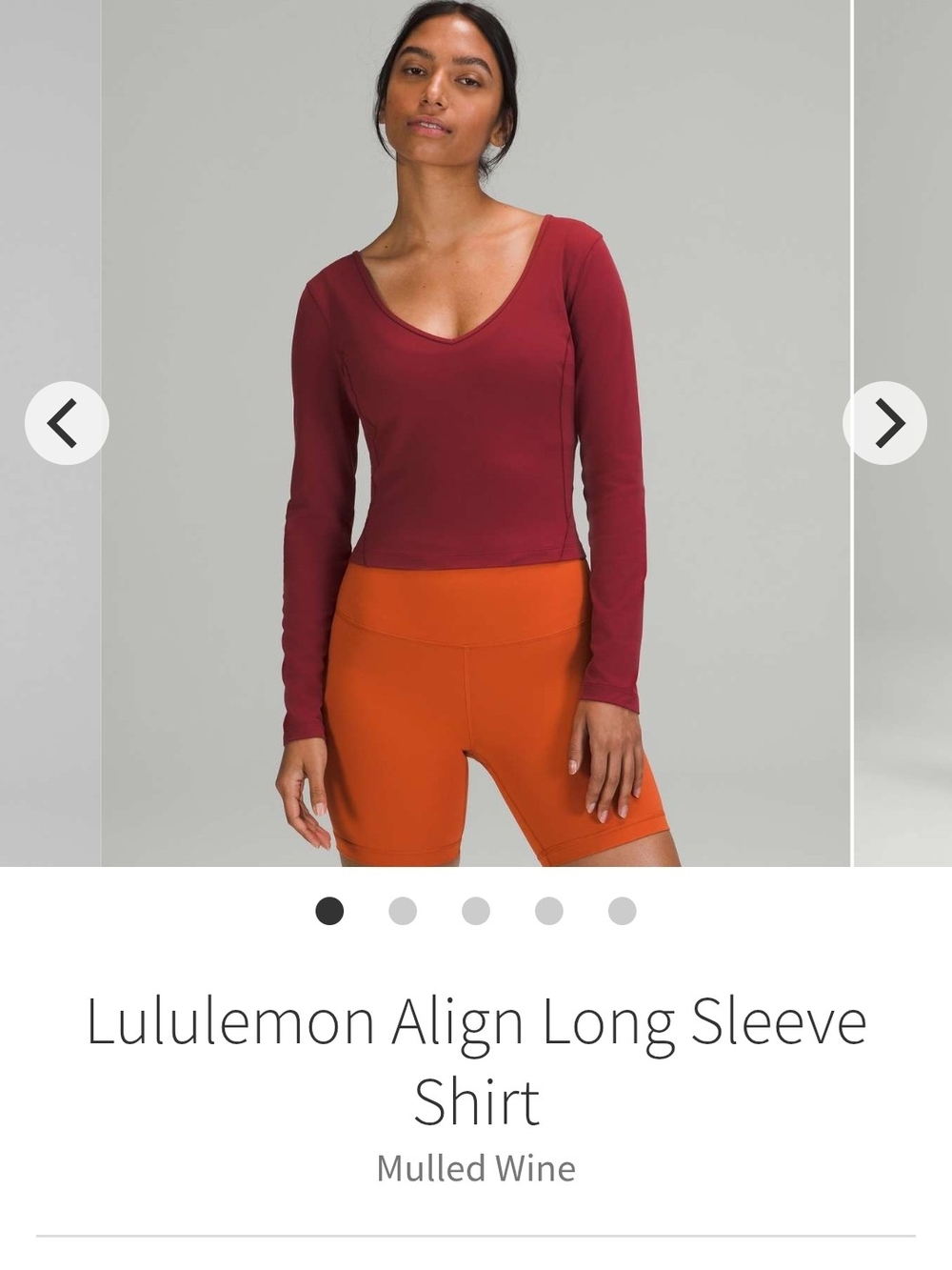 NWT Lululemon Align Long Sleeve Shirt

Mulled Wine

sz. 6